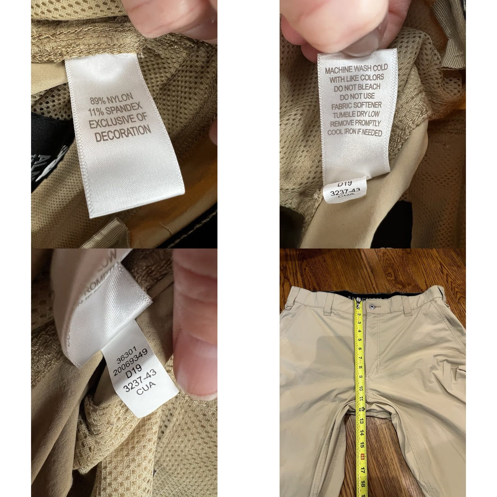 CO Alaskan Hardgear Duluth Trading Co Mens 36x34 Khaki Tan Outdoor Hiking Pants Size US 36 / EU 52 - 9 Thumbnail