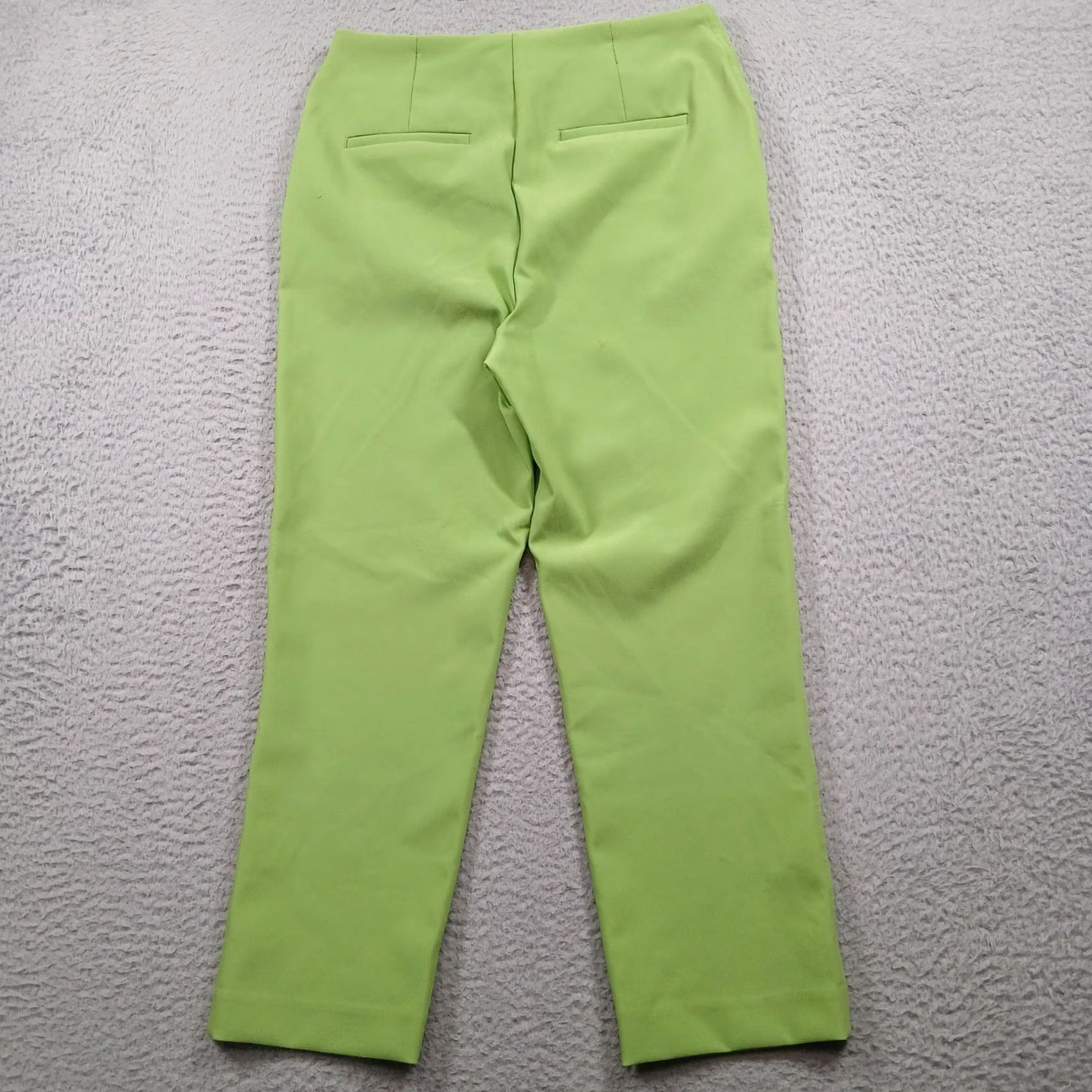 Vintage Maison d'Amélie Paris Women's Ankle Trousers Size 2 Lime Green Chartreuse EUC Size 26" / US 2 / IT 38 - 3 Thumbnail