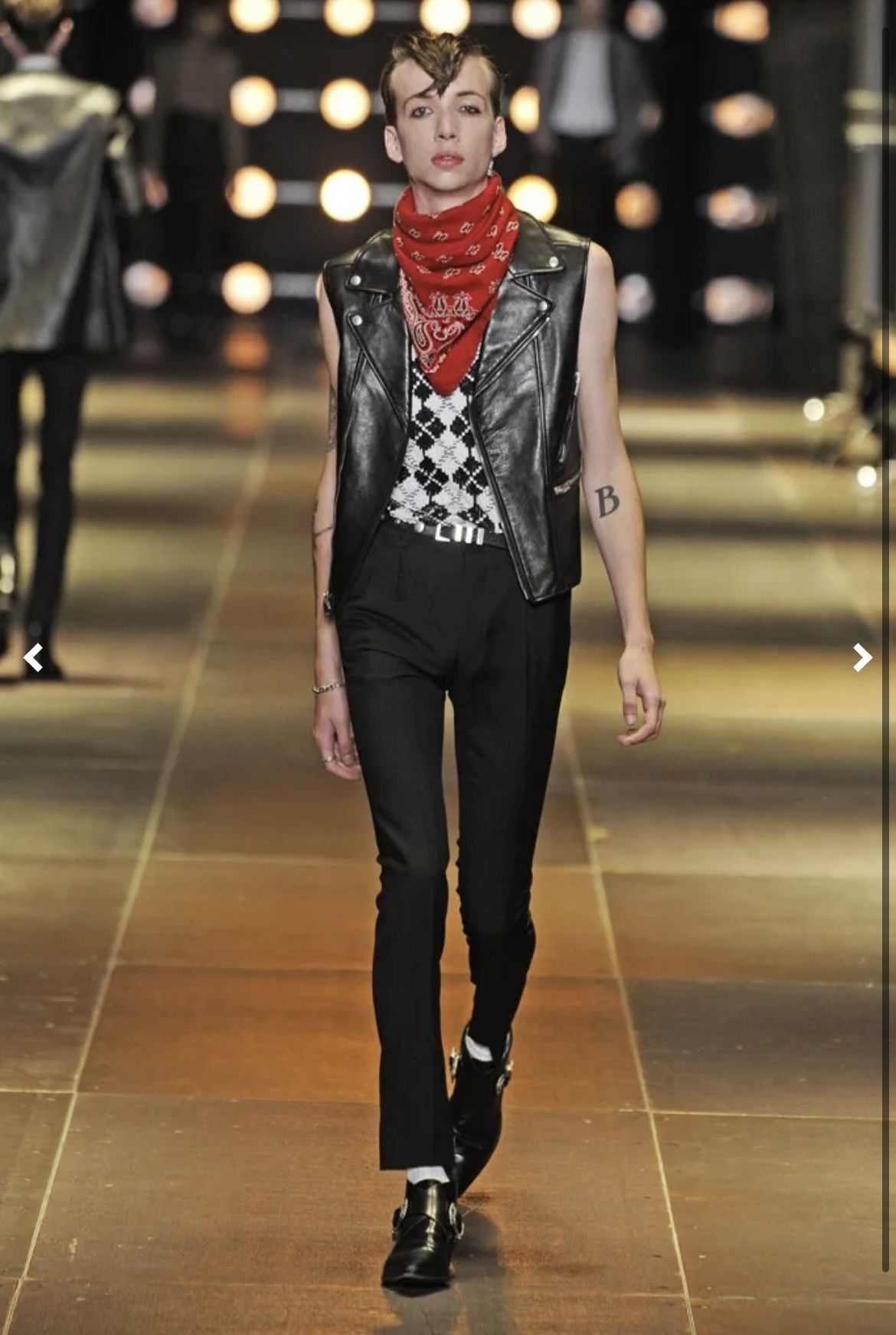 Hedi Slimane × Saint Laurent Paris SS14 Sequin Argyle Tank Size US M / EU 48-50 / 2 - 3 Thumbnail