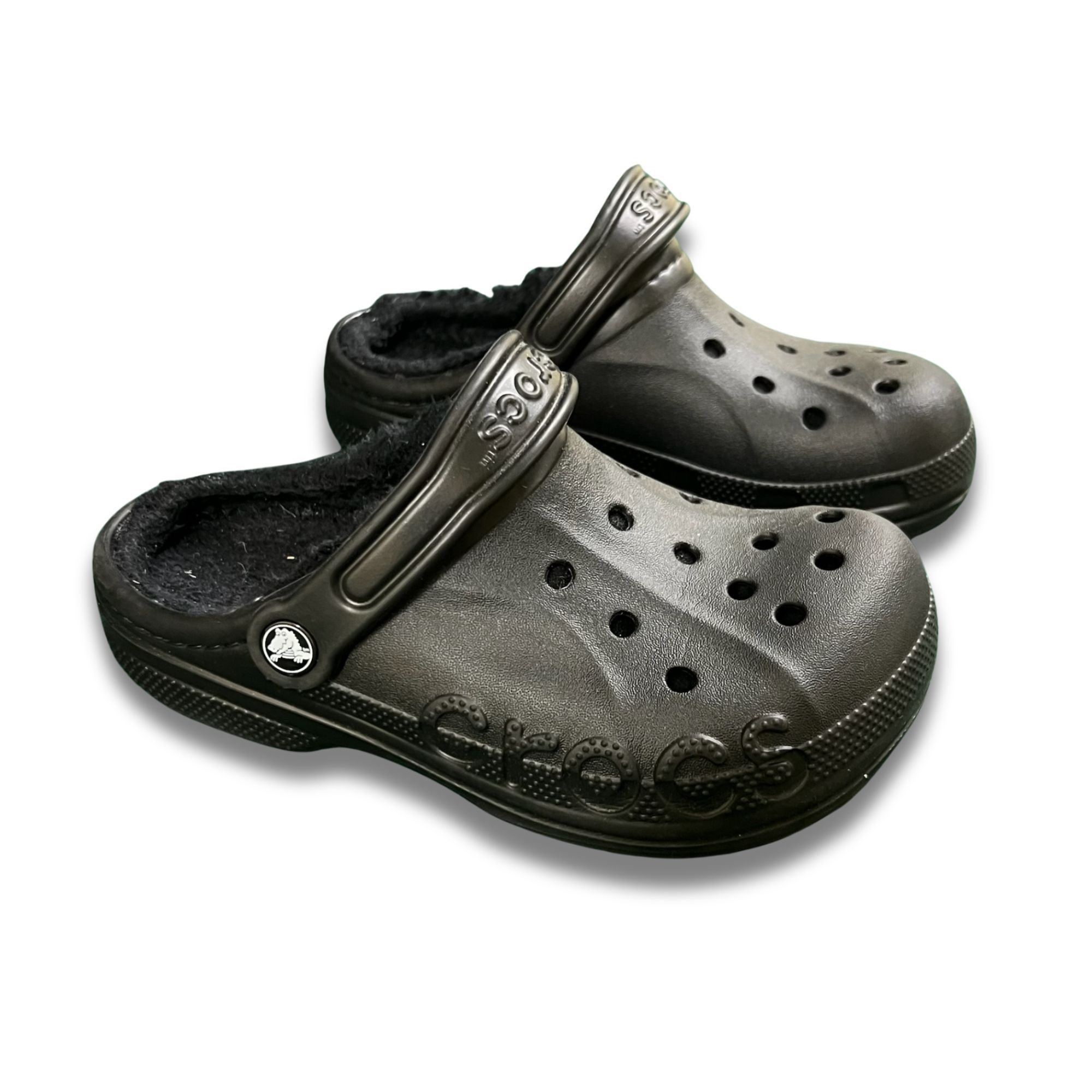 Crocs CROCS Unisex Winter Clogs Metallic Charcoal Lined Comfortabl Size US 4 / IT 34 - 3 Thumbnail