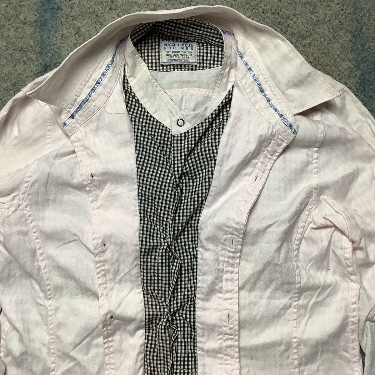 Designer × Japanese Brand × Nicole Club Nicole Club For Men Double Layer Shirt Size US L / EU 52-54 / 3 - 2 Thumbnail