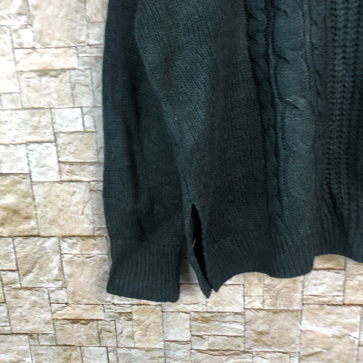 Homespun Knitwear × Japanese Brand Earth Music Dark Green cable Knitwear vintage #A899 Size US L / EU 52-54 / 3 - 7 Thumbnail