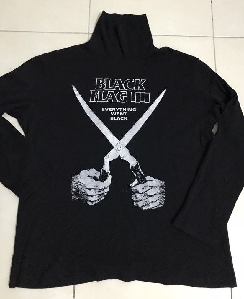 Band Tees Rare Black Flag Everything Went Black Turtleneck Size US L / EU 52-54 / 3 - 3 Thumbnail