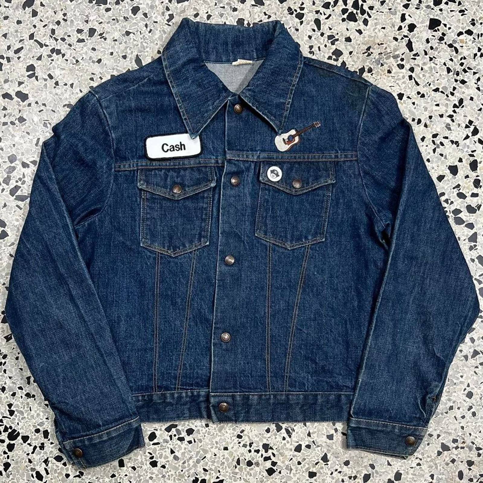 Vintage × Wrangler VINTAGE Y2K JOHNNY CASH EMBROIDERED MEMORIAL DENIM JACKET Size US S / EU 44-46 / 1 - 6 Thumbnail