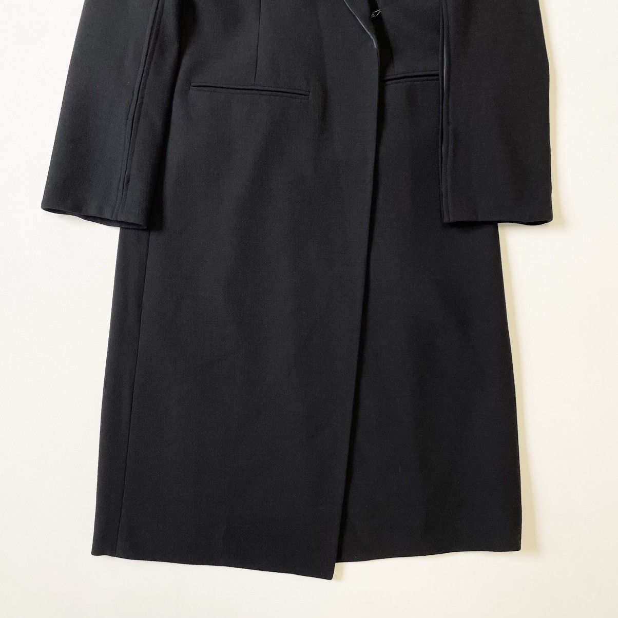 Ann Demeulemeester Black Brushed Wool Seam Panels Overcoat Size S / US 4 / IT 40 - 10 Thumbnail