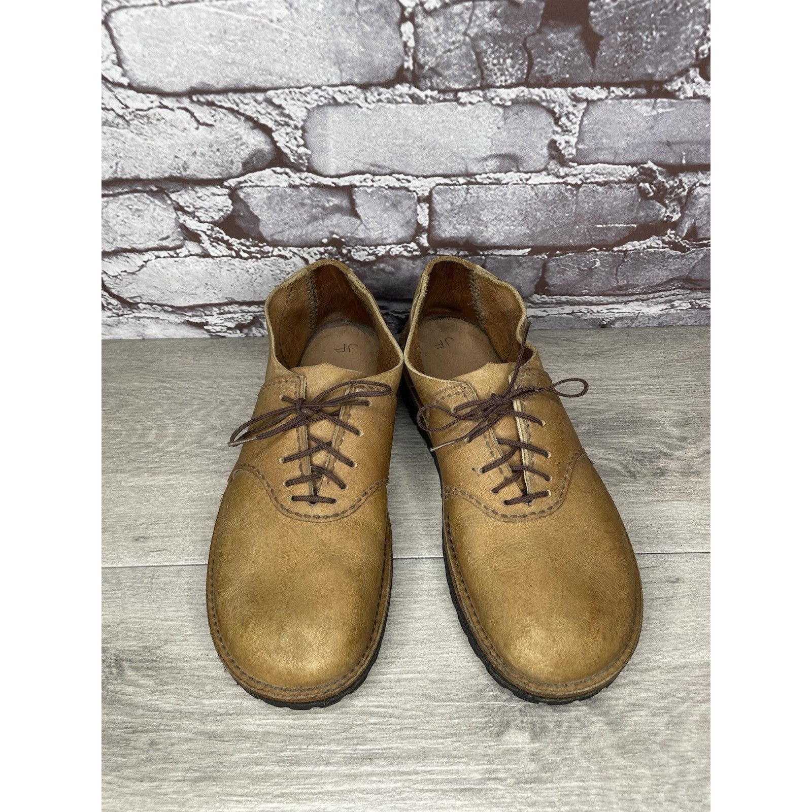 Vibram JF Vibram Brown Leather Casual Lace Up Oxfords Shoes Women S Size US 8.5 / IT 38.5 - 10 Thumbnail