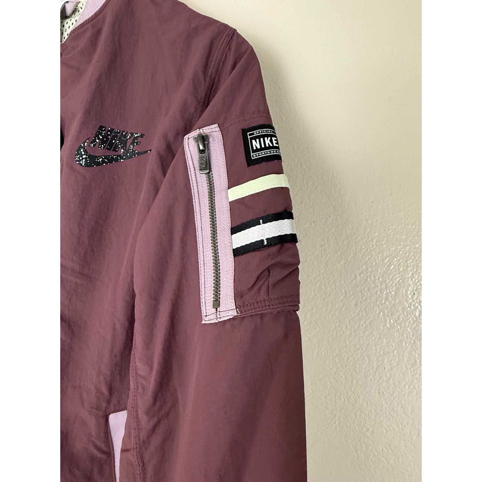 Nike Nike Youth Unisex Button Down Jacket - Size M - Mauve Size M / US 6-8 / IT 42-44 - 4 Thumbnail