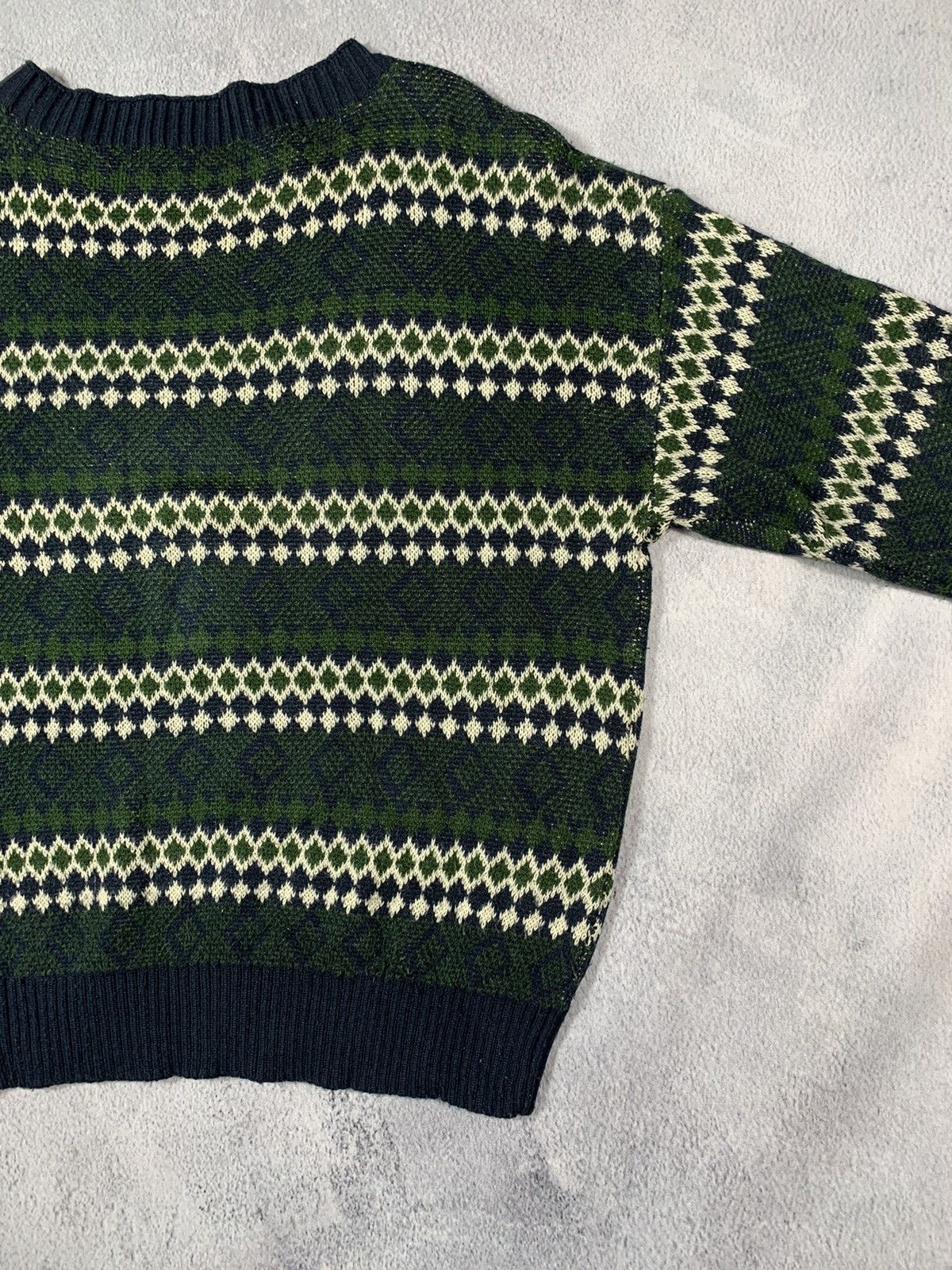 Vintage Vintage 90s Coloured knit striped sweater streetwear size L Size L / US 10 / IT 46 - 9 Thumbnail