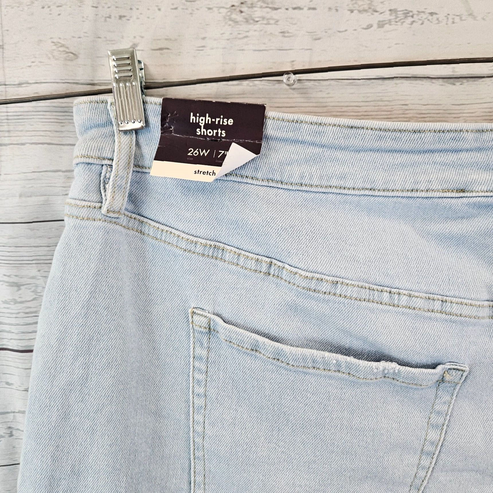 Vintage VINTAGE Ava & Viv Womens Denim High Rise Shorts 26W Blue Distressed No Gap Waistband Girls Womens Size 26" / US 2 / IT 38 - 3 Thumbnail