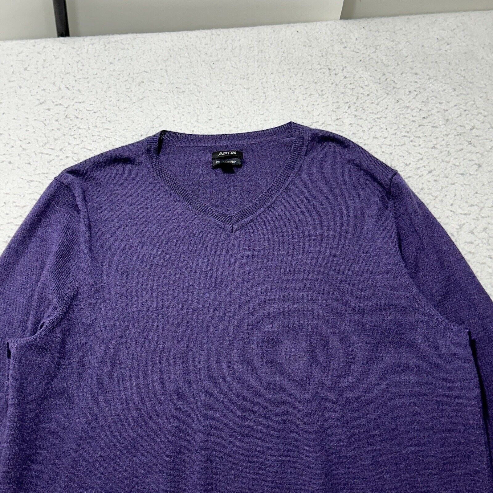 Apt. 9 Apt. 9 Medium Purple V-Neck Wool Blend Pullover Knit Sweater Size US M / EU 48-50 / 2 - 2 Thumbnail