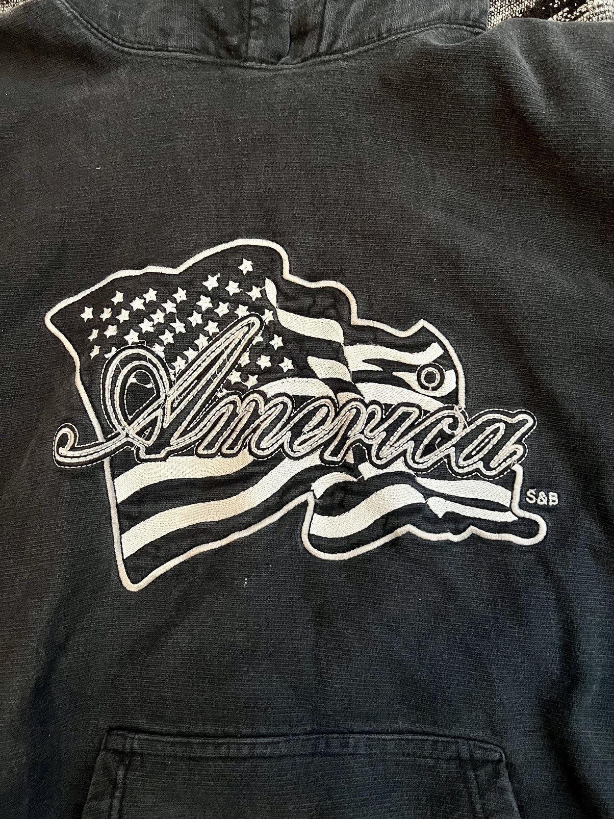 Steve And Barrys Black America hoodie Size US L / EU 52-54 / 3 - 2 Thumbnail