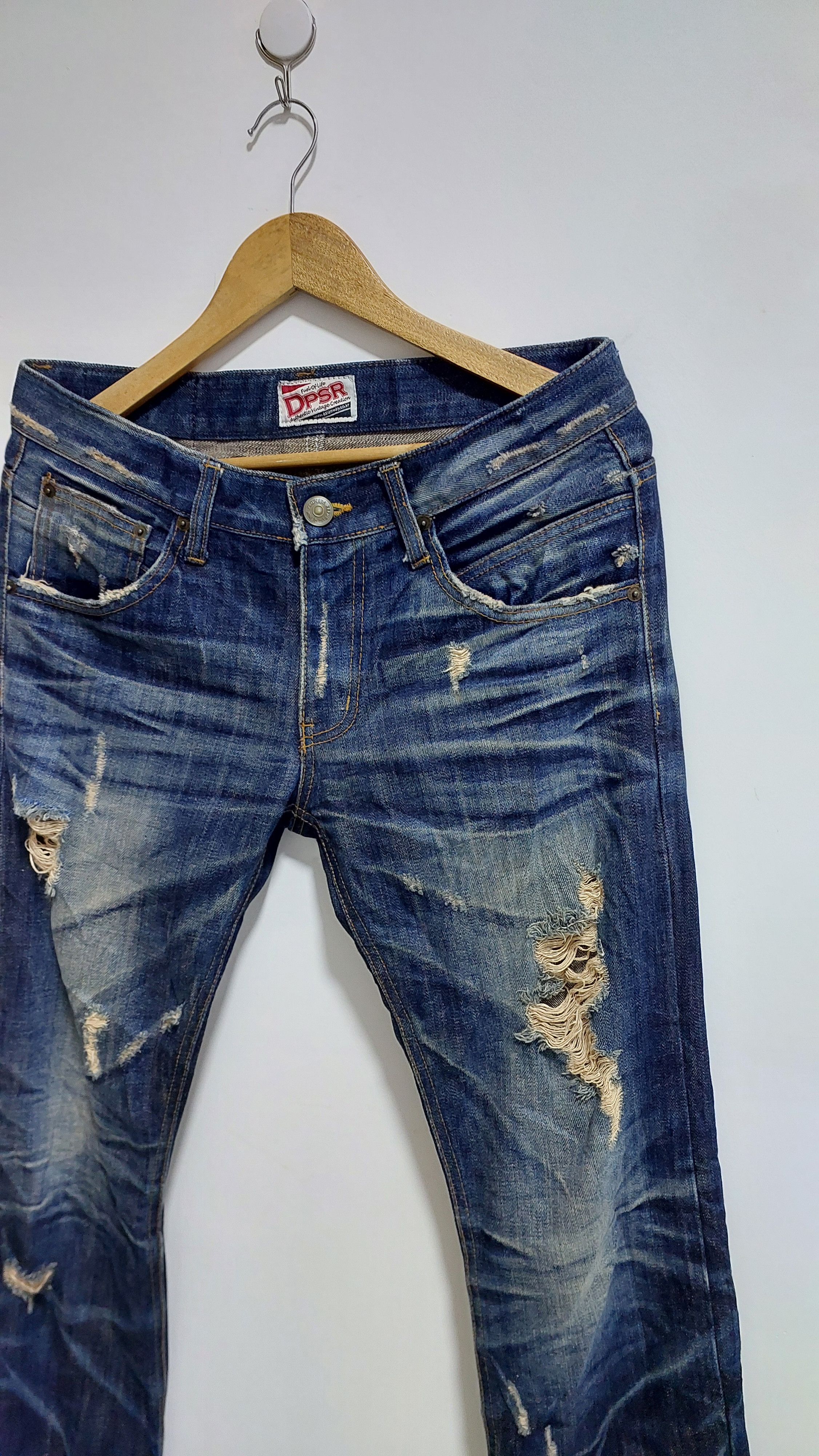 Japanese Brand DPSR DISTRESSED JEANS PANT Size US 32 / EU 48 - 15 Thumbnail