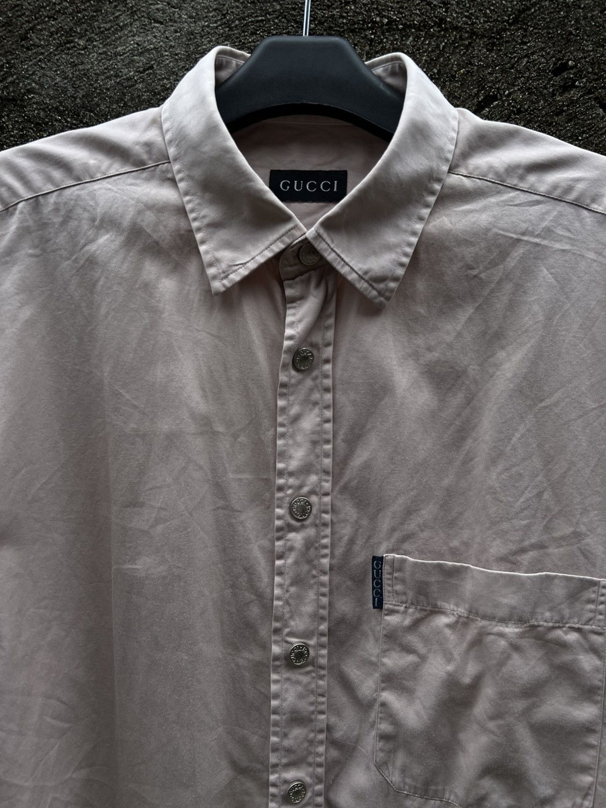 Gucci × Vintage Vintage Gucci Shirts Silver Button up Size US L / EU 52-54 / 3 - 3 Thumbnail