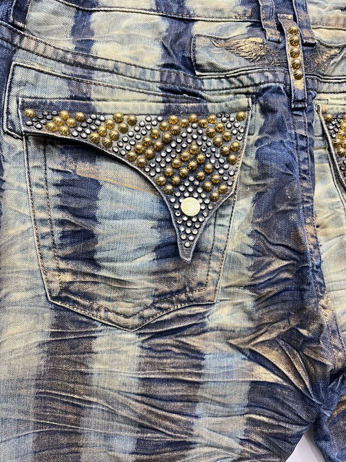 Asspizza × Robins Jeans 42”🔥RARE ROBIN’S JEANS FYE DESIGN Long Flap Studded Striped Size US 42 / EU 58 - 12 Thumbnail