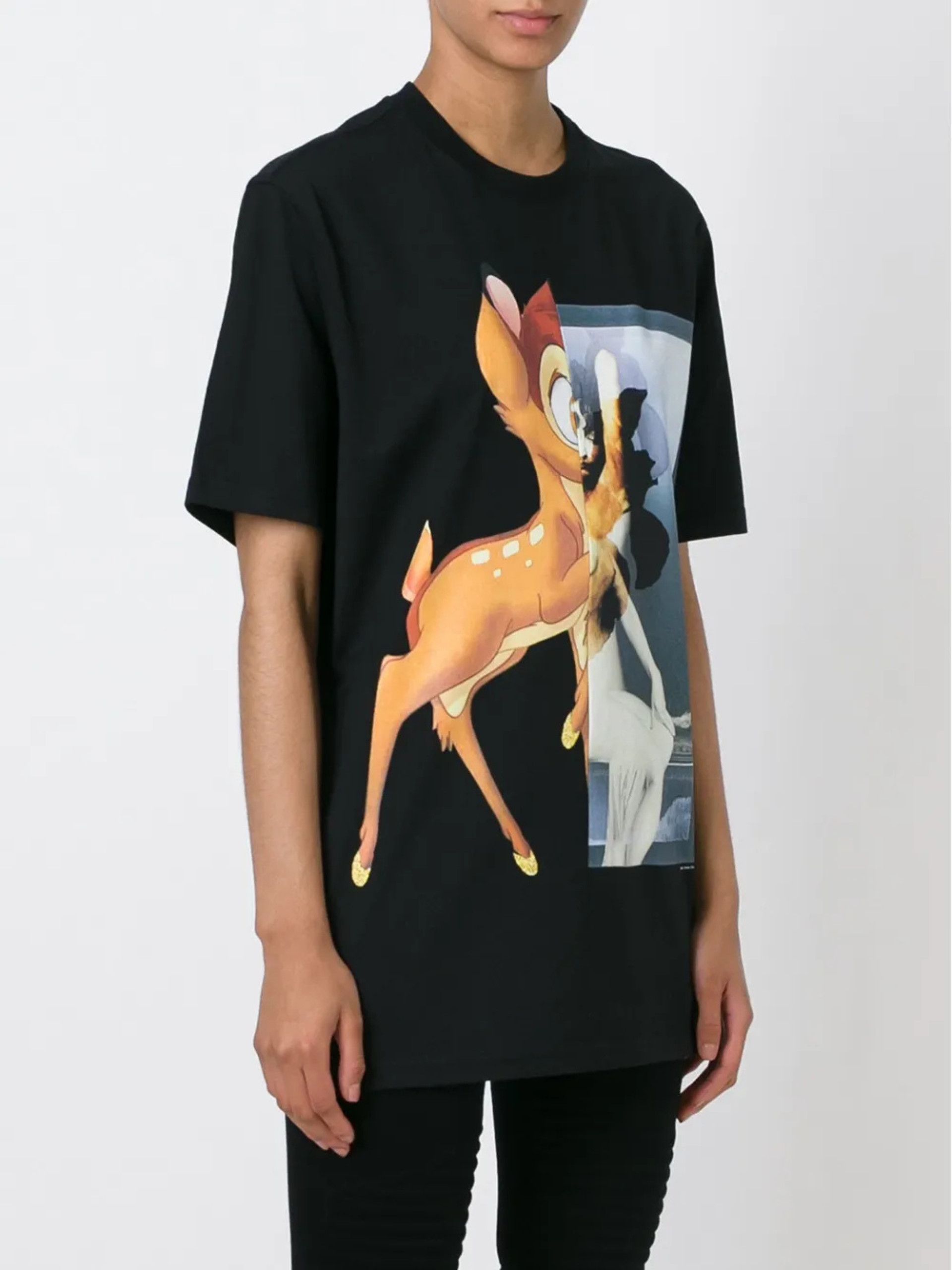 Givenchy Givenchy Bambi Disney Tisci 14SS Black T-Shirt Size US S / EU 44-46 / 1 - 2 Thumbnail