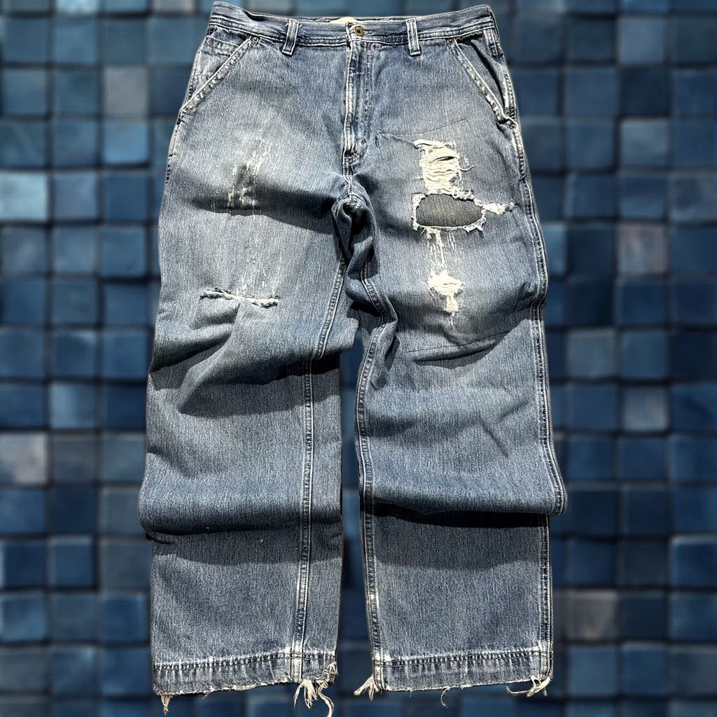 Vintage VINTAGE Urban Pipeline Jeans Mens 36x34 Blue Denim Carpenter Baggy Loose Grunge Y2K FAIR Size US 36 / EU 52 - 1 Thumbnail