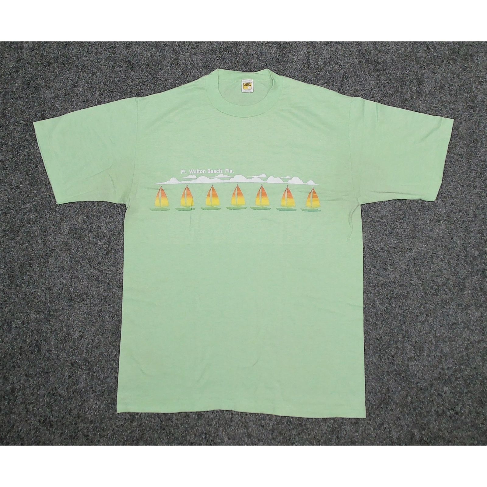 Velva Sheen Vintage 1970s Velva Sheen Florida Sailboat Tee Size US L / EU 52-54 / 3 - 3 Thumbnail