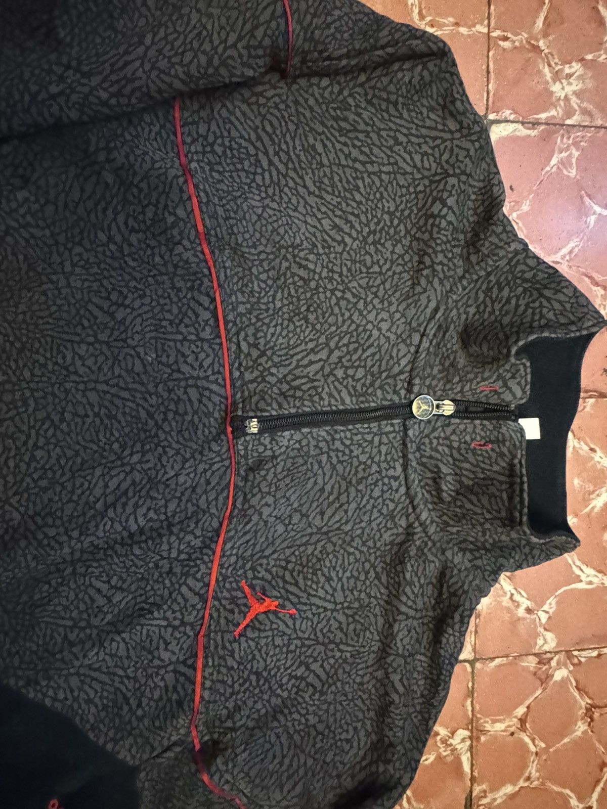 Jordan Brand × Vintage Hoddie Jordan 3 Retro Black Cement Size US XL / EU 56 / 4 - 3 Thumbnail