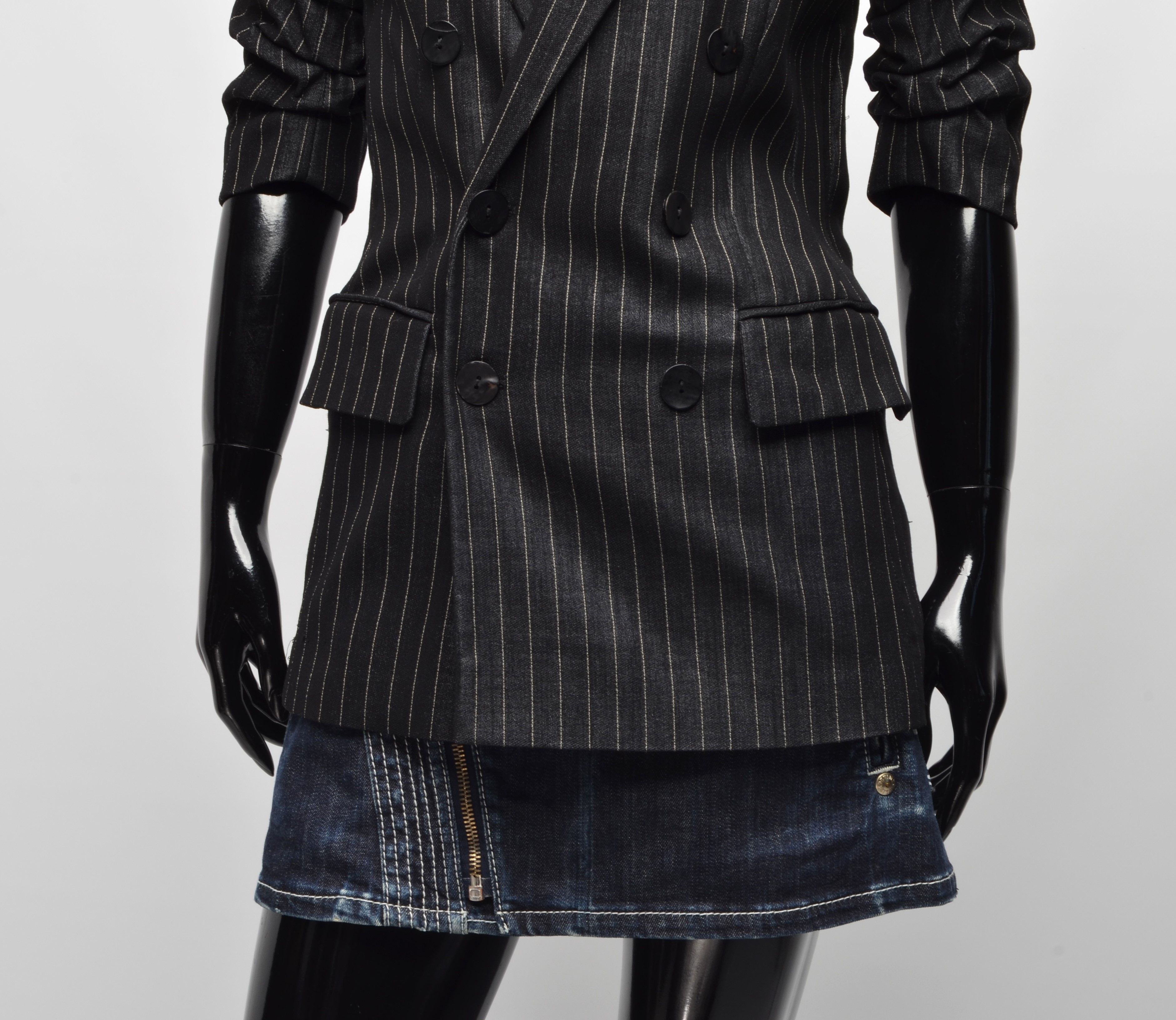 Jean Paul Gaultier × Vintage Jean Paul Gaultier Classique Vintage Striped Stunning Blazer Size M / US 6-8 / IT 42-44 - 3 Thumbnail