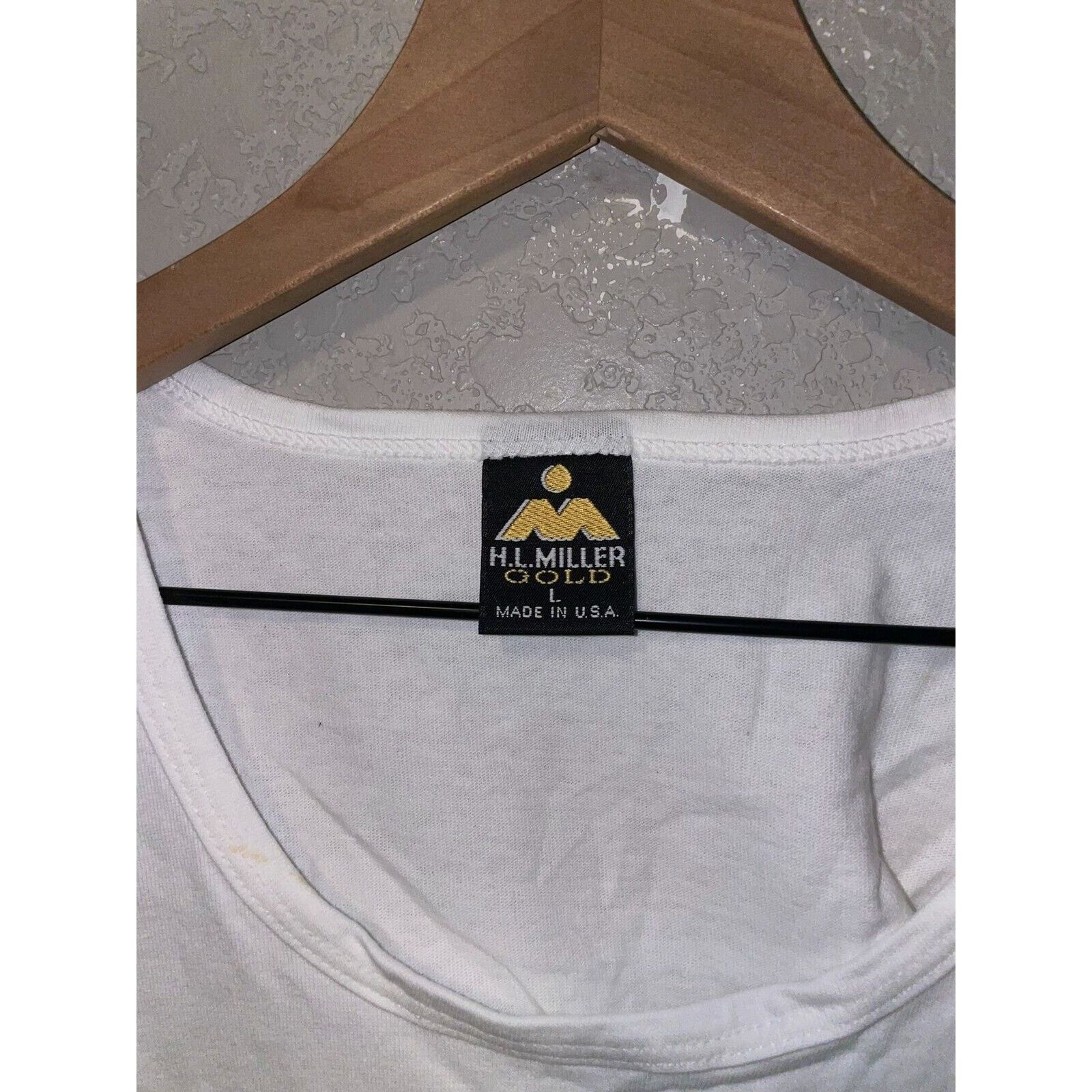 Vintage Womens Vintage Mountain Shirt HL Miller Gold White Tee 90s L Size L / US 10 / IT 46 - 8 Thumbnail