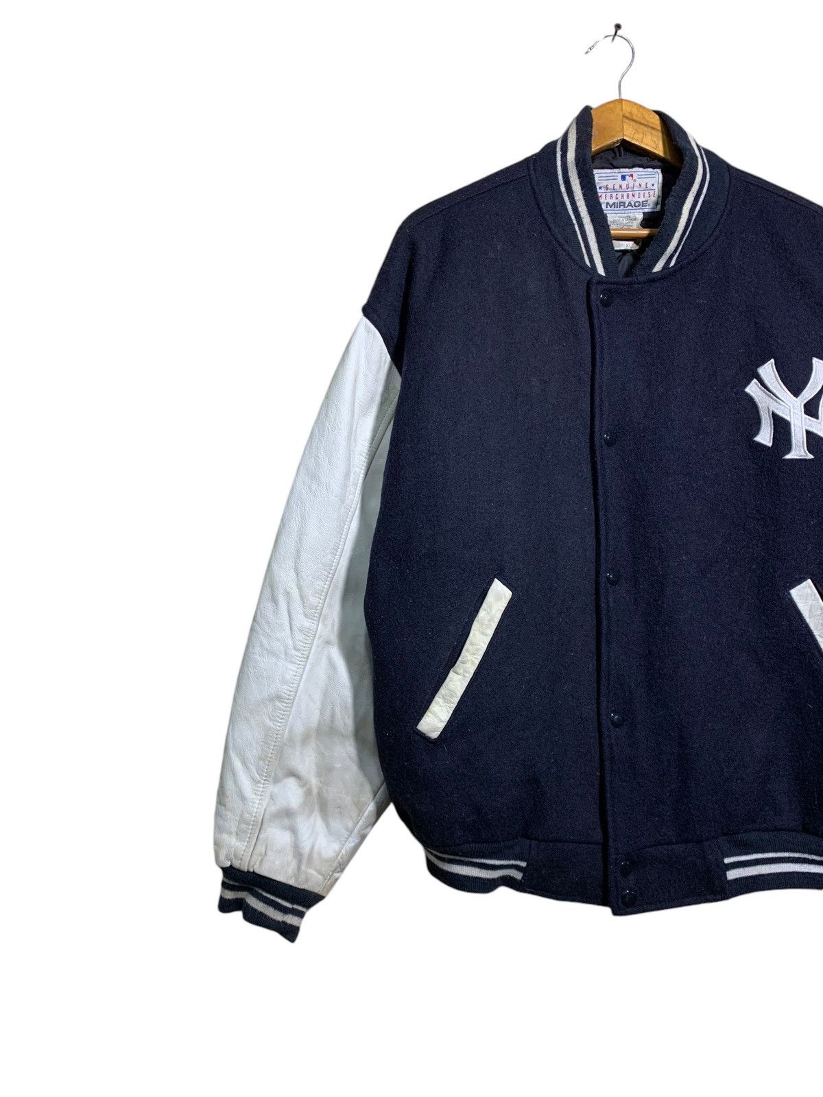 VINTAGE MIRAGE MLB ROCKIES leather jkt