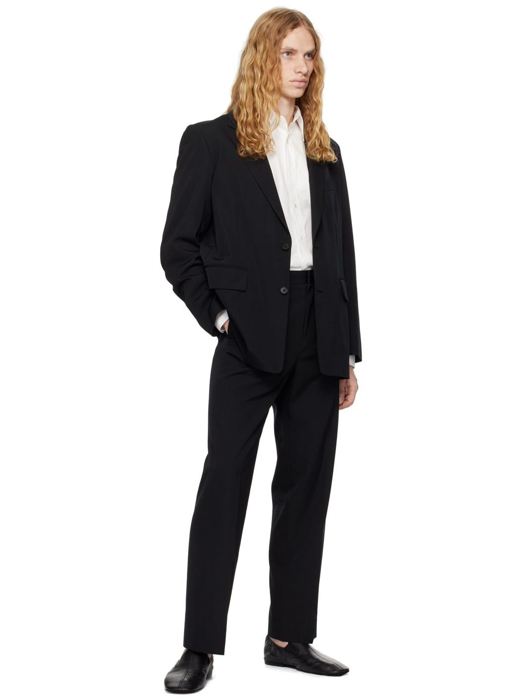Issey Miyake o1mle0125 Gabardine Blazer in Black Size US XXL / EU 58 / 5 - 4 Thumbnail