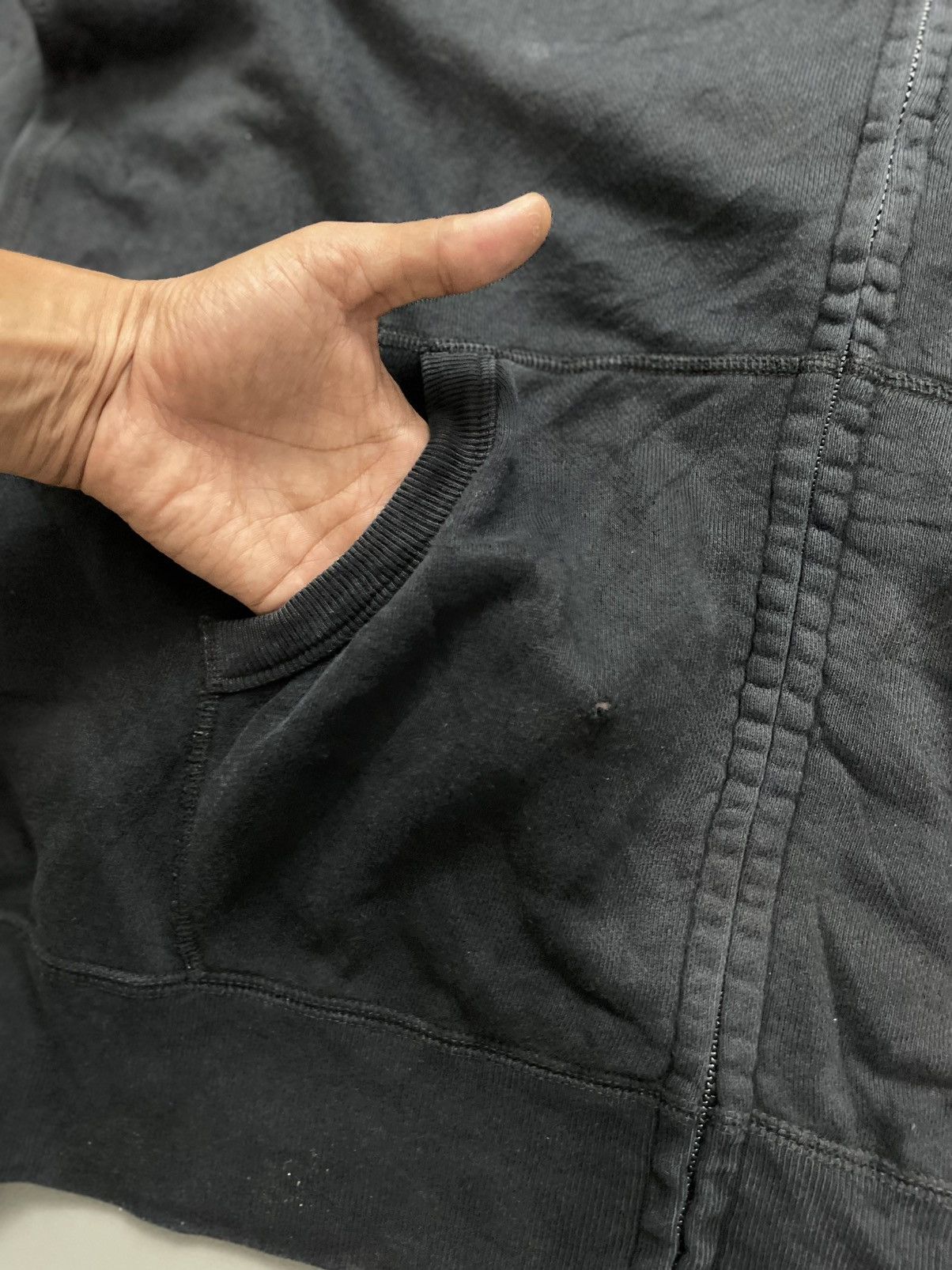 If Six Was Nine Japanese Distressed black Zip Fur Hoodie ifsix gothic style Size US XL / EU 56 / 4 - 4 Thumbnail