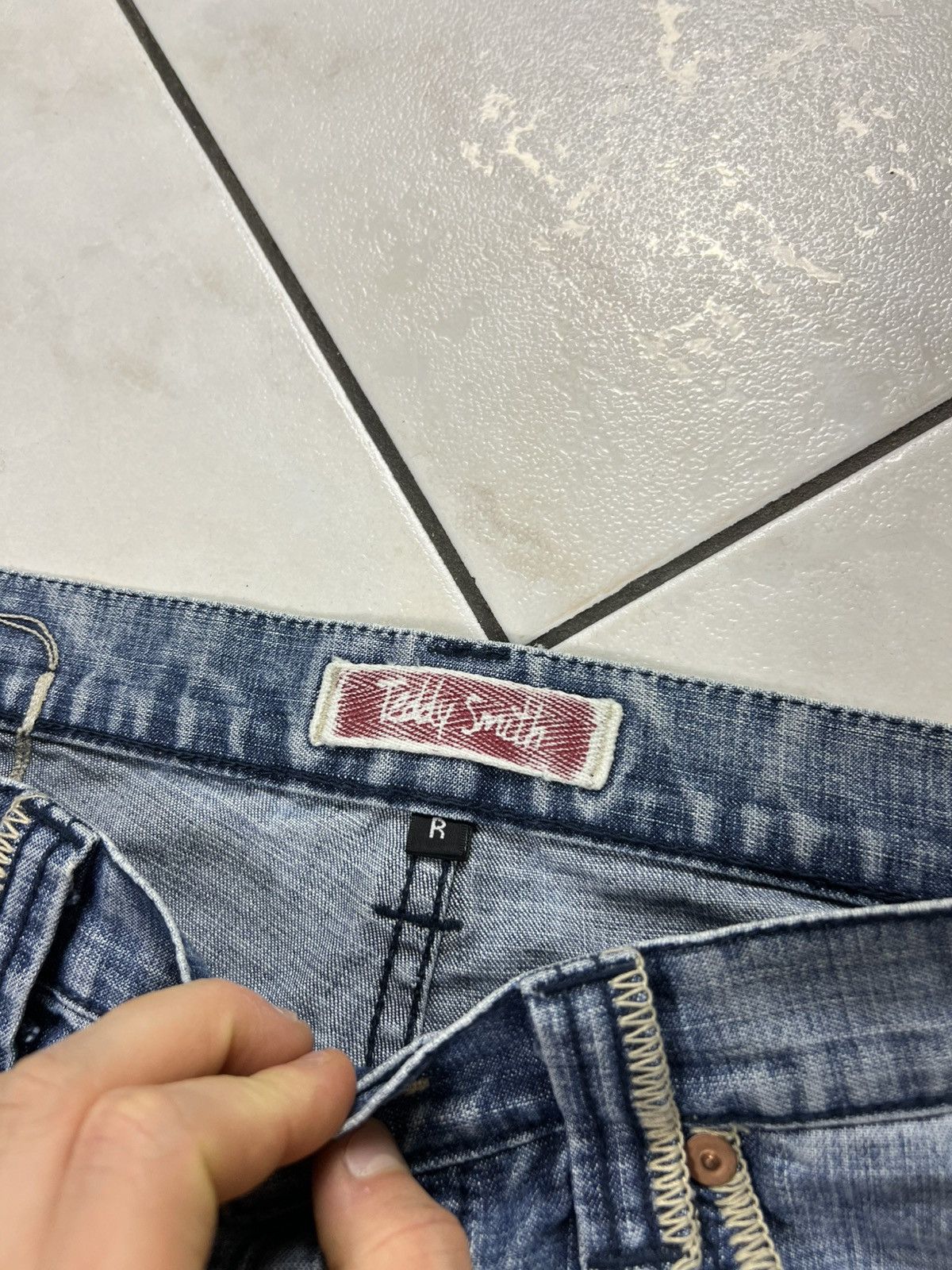 If Six Was Nine Vintage Teddy Smith y2k distressed denim flared jeans pants Size US 34 / EU 50 - 14 Thumbnail