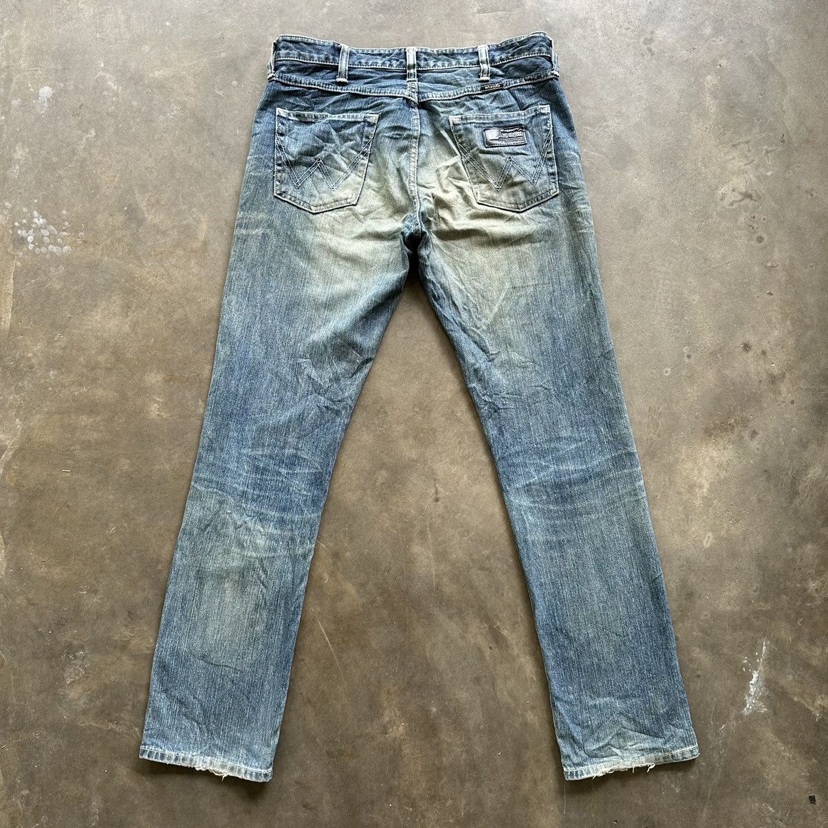 Japanese Brand W34 🔥 Vtg Wrangler Faded Distressed Sick Denim Jean Pant Size US 34 / EU 50 - 9 Thumbnail