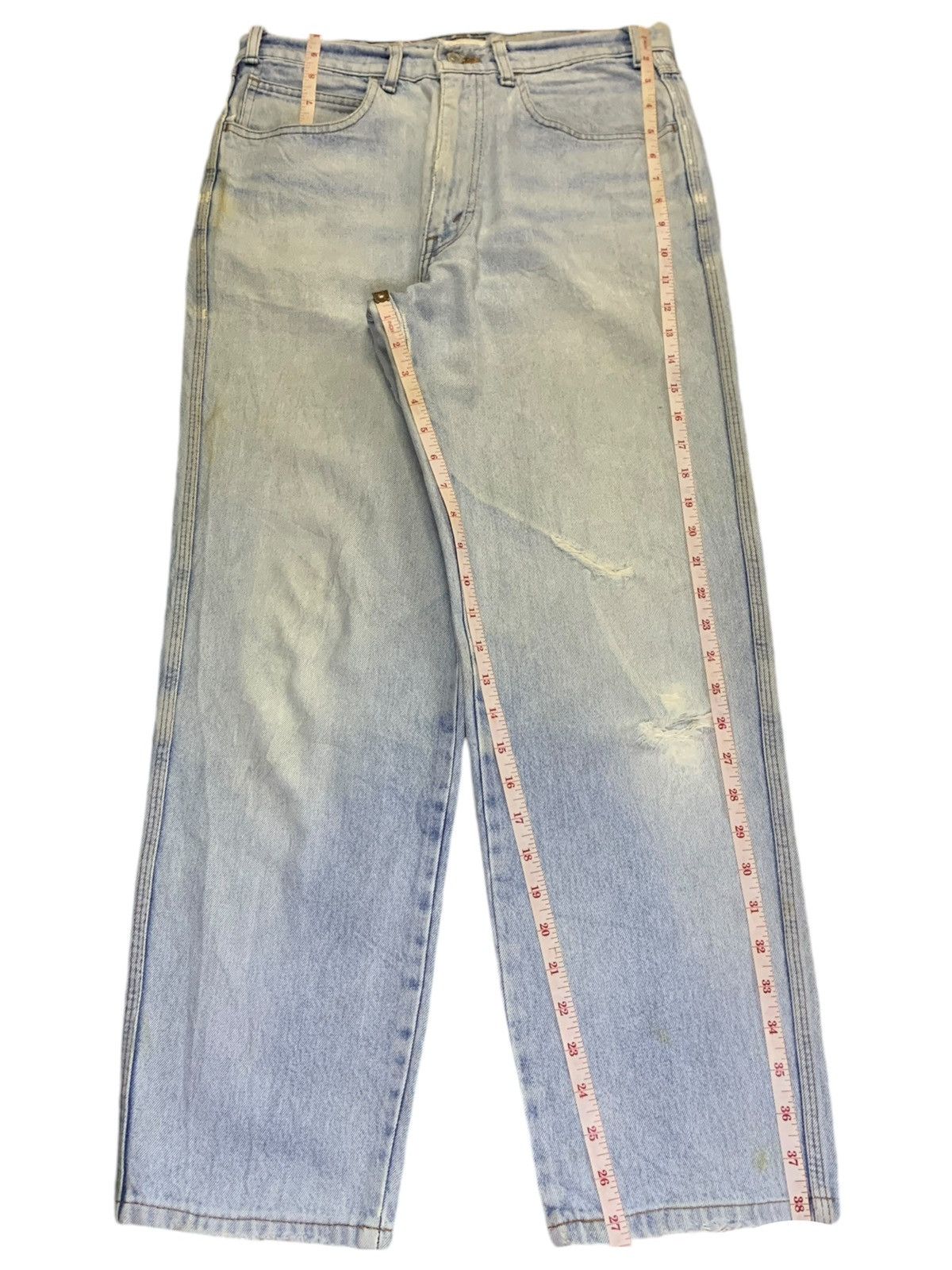 Levi's SALES🔥Vintage 90s Levis Signature Light Wash Distress Jeans Size US 32 / EU 48 - 13 Thumbnail