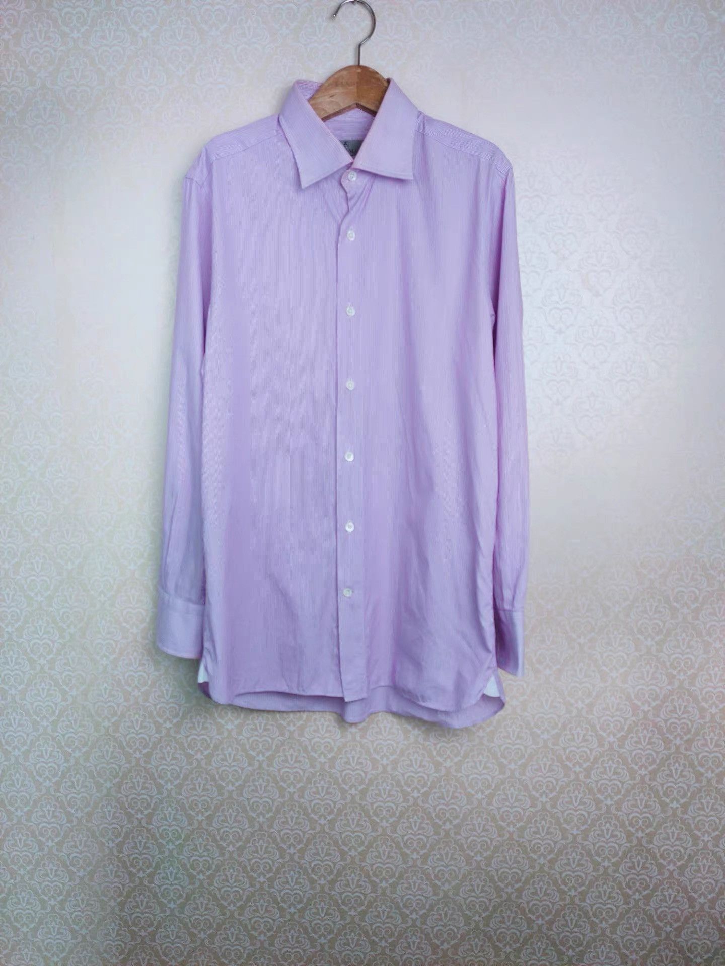 Canali CANALI Men's Long Sleeve Shirt K29 Size US M / EU 48-50 / 2 - 1 Thumbnail