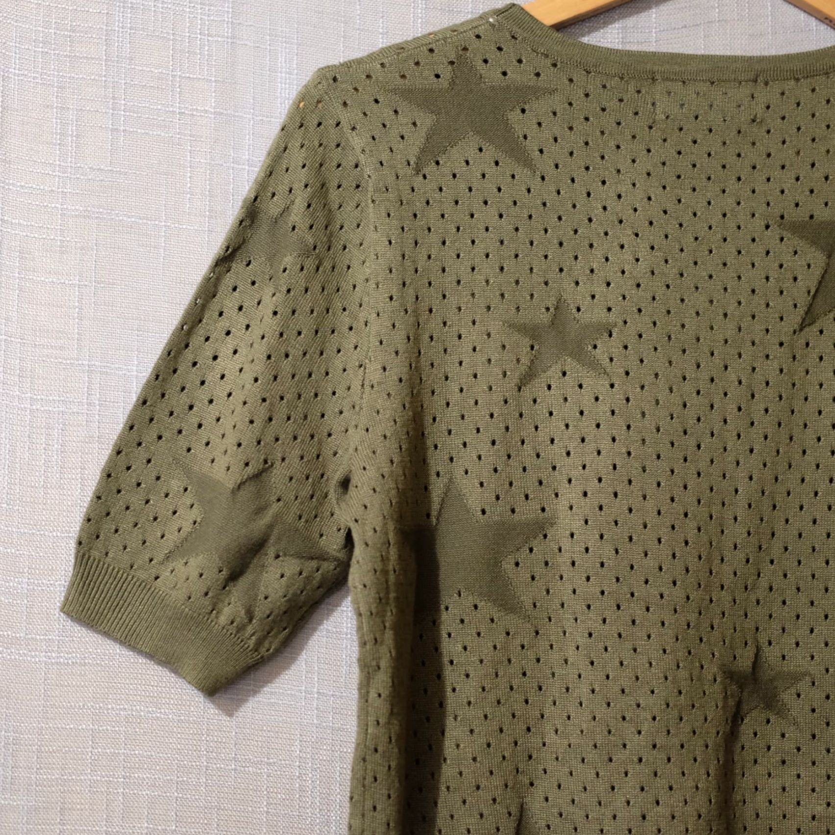 Vintage Premise Green Sweater Short Sleeve Open Knit Pullover Women’s M #A1-76 Size M / US 6-8 / IT 42-44 - 6 Thumbnail