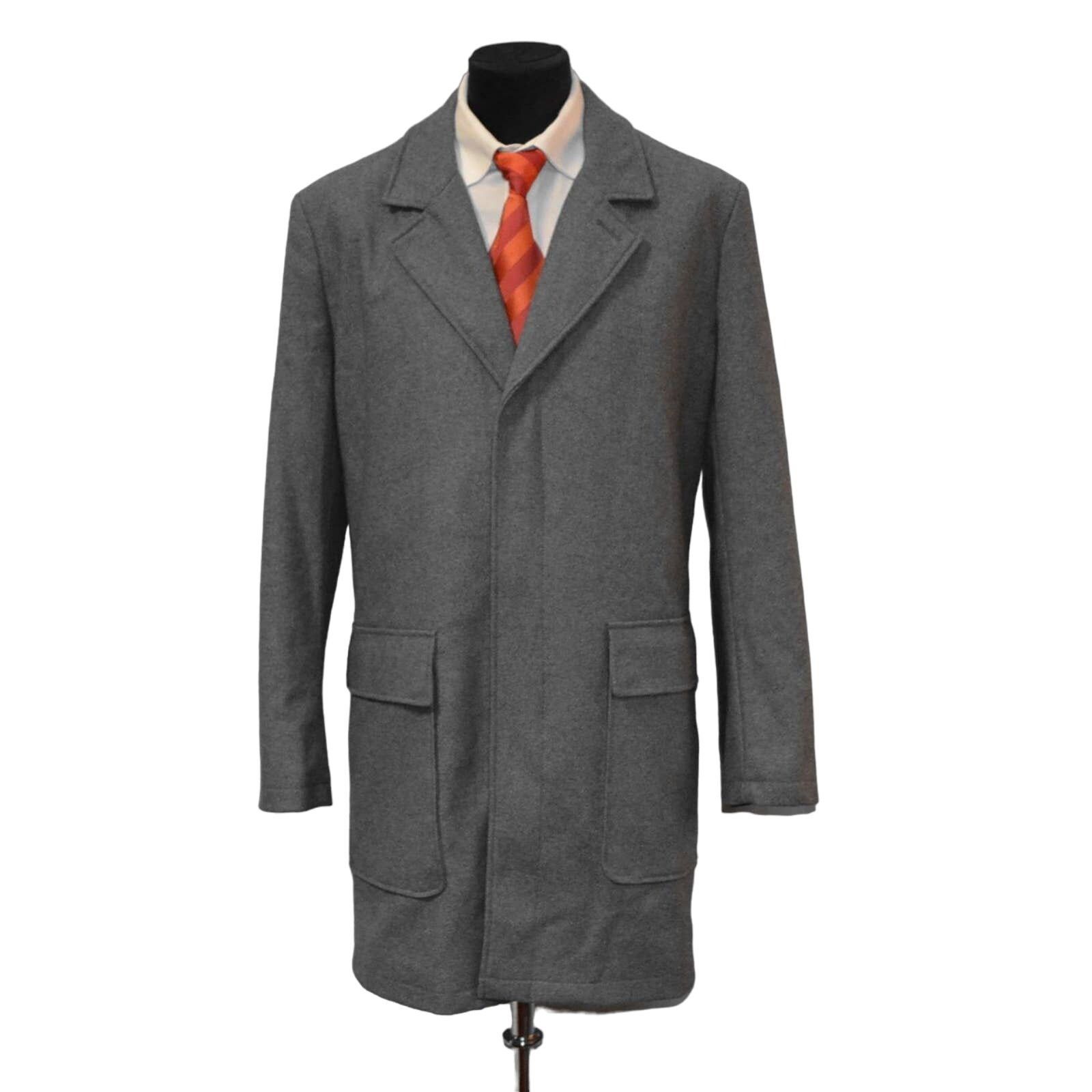 Cole Haan D0 NEW COLE HAAN Grey Wool Hidden Button Coat Size XL Size US XL / EU 56 / 4 - 1 Thumbnail