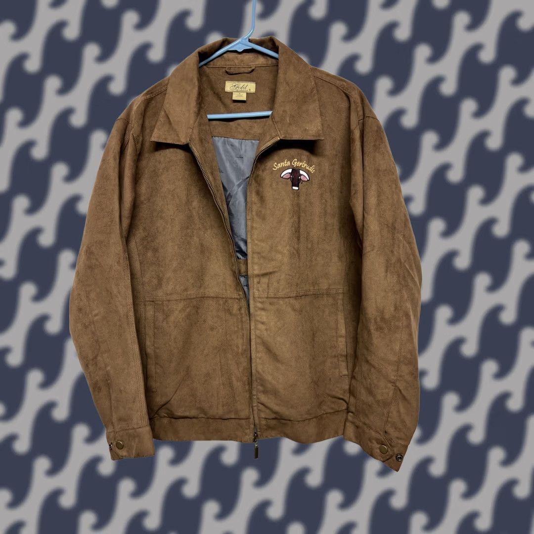 Vintage Y2K 90s-00s Cattle Ranch Jacket Brown Suede Look Zip Front Western Workwear S Mens Size US S / EU 44-46 / 1 - 1 Thumbnail