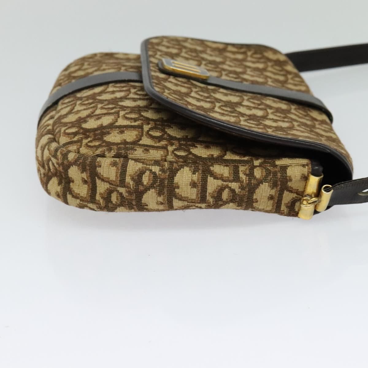 Dior DIOR Trotter Canvas Shoulder Bag Brown Gold Size ONE SIZE - 5 Thumbnail