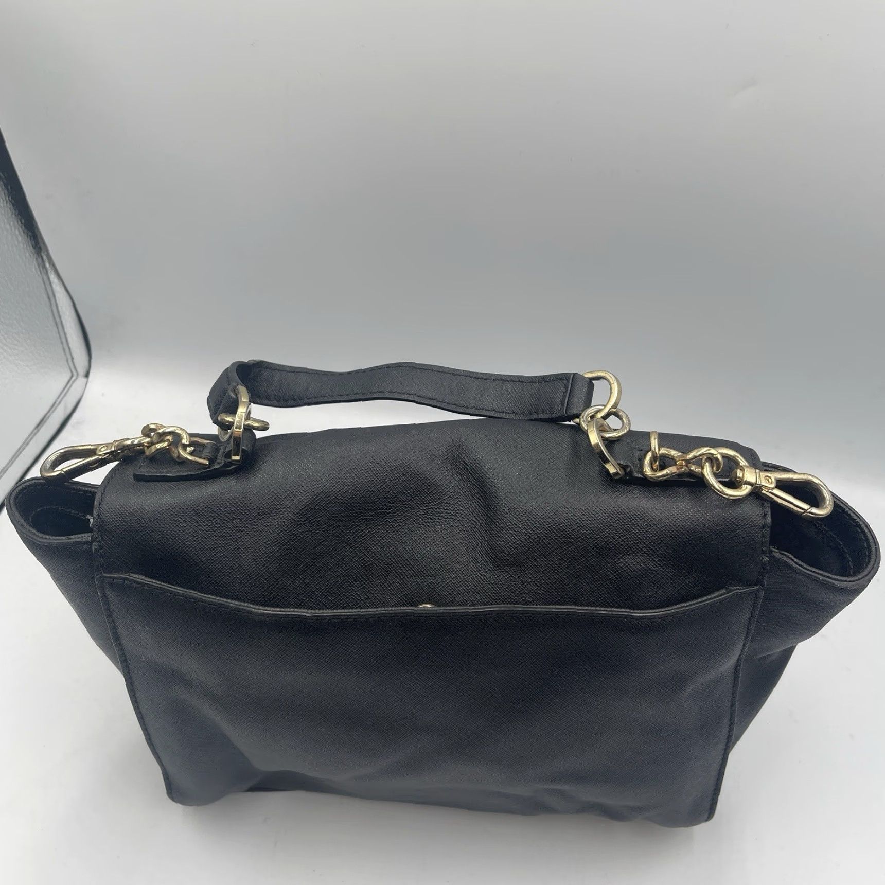 Michael Kors MICHAEL KORS Medium TINA Black Leather Top Handle Satchel Chain Crossbody Bag Womens Size M / US 6-8 / IT 42-44 - 5 Thumbnail