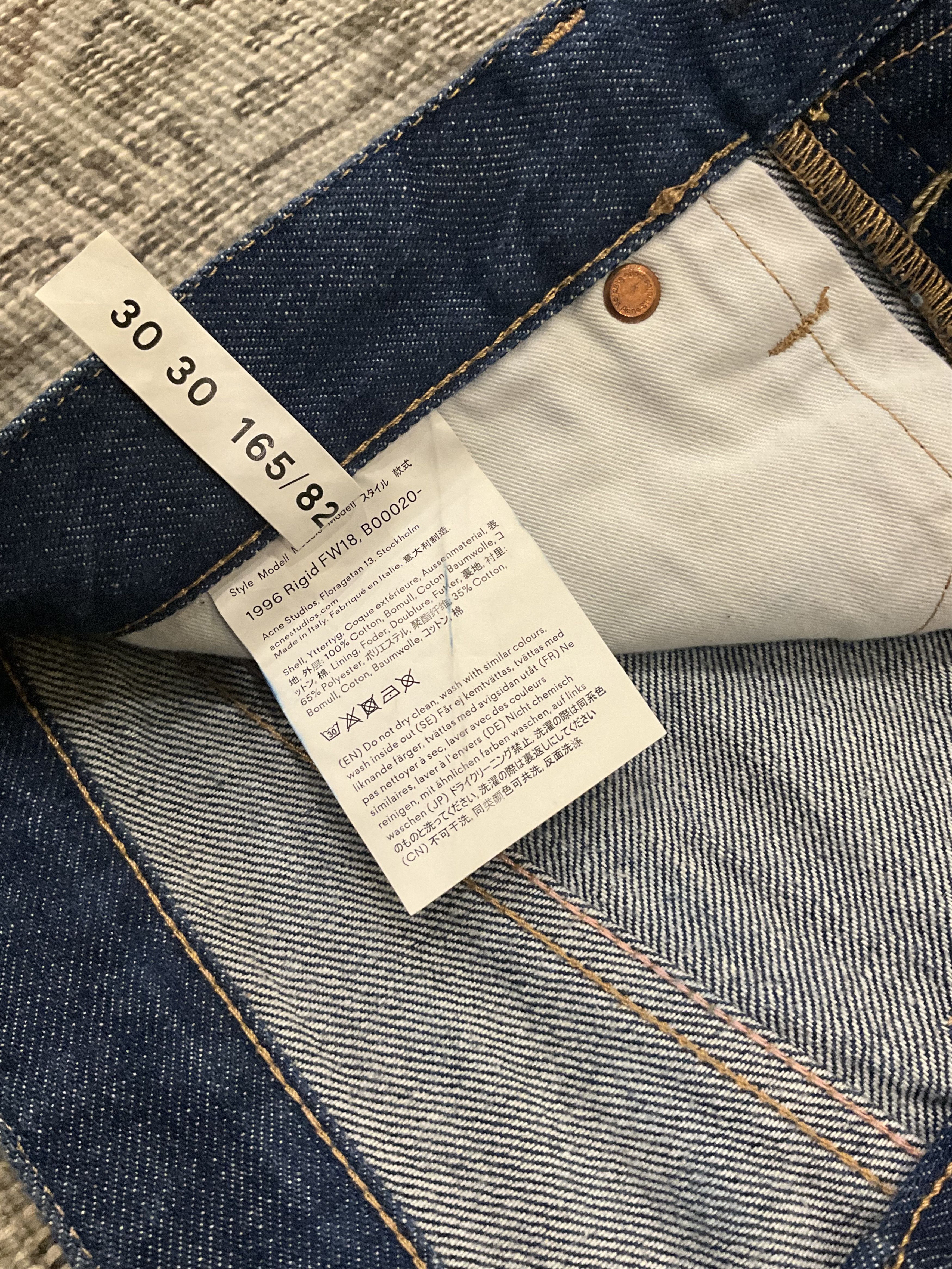 Acne Studios Acne Studios 1996 Rigid Straight Jeans Indigo FW18 Italy Size US 30 / EU 46 - 5 Thumbnail
