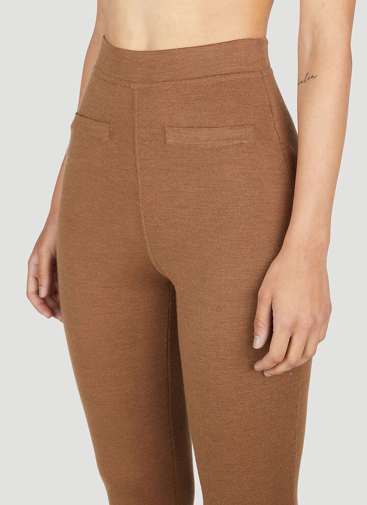 Saint Laurent Paris o1s1wg111024 Flared Pants in Wool in Camel Size 26" / US 2 / IT 38 - 5 Thumbnail
