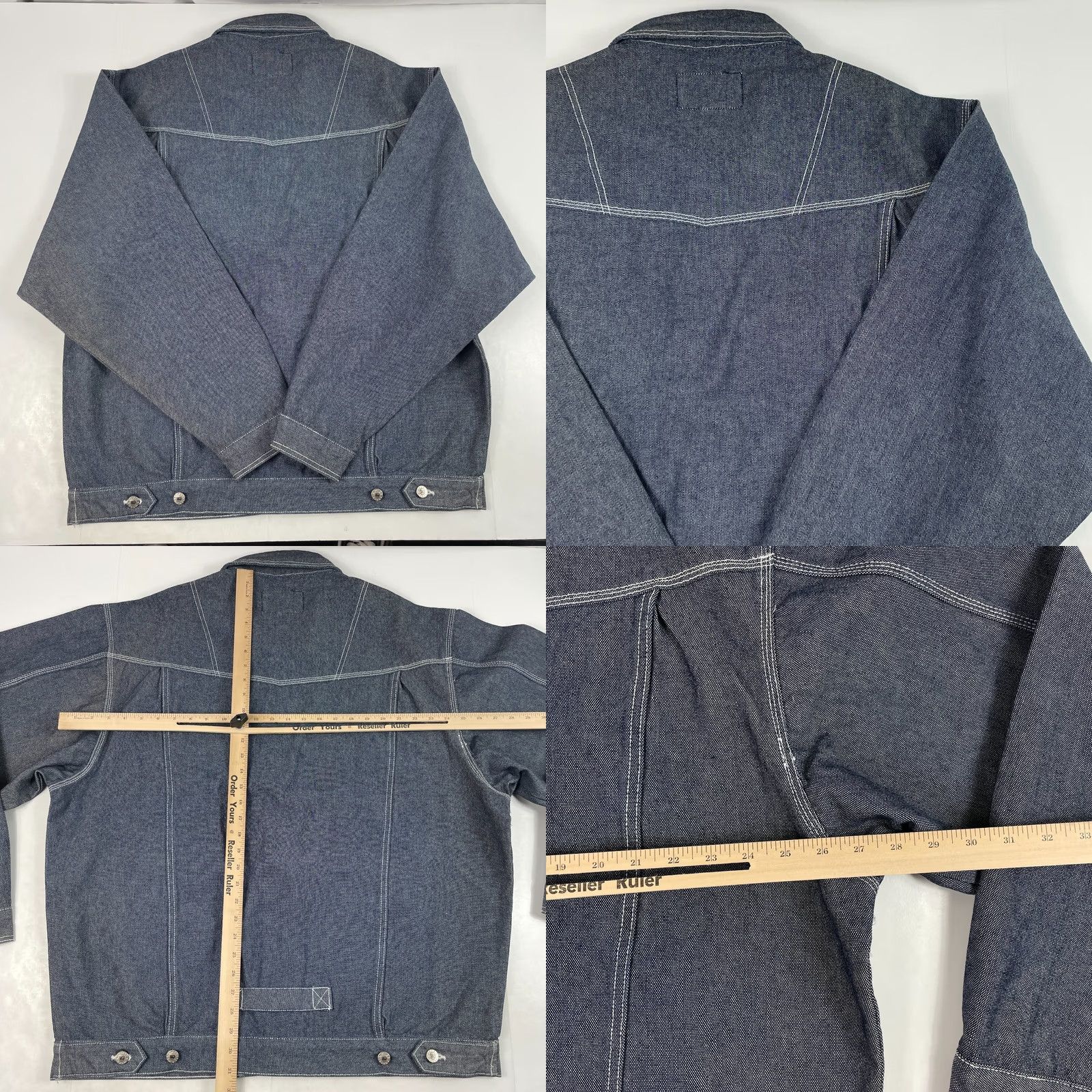 Denime VINTAGE Webs Jacket Men 2XL Denim Blue Trucker 90s Western Rodeo Bomber Jacket Mens Size US XXL / EU 58 / 5 - 8 Thumbnail
