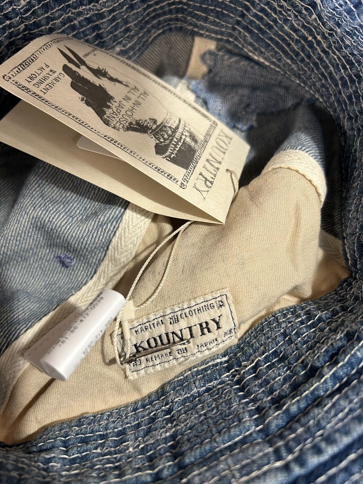 Japanese Brand Kapital Kountry Old Man and the Sea Denim Bucket Hat Size ONE SIZE - 6 Thumbnail