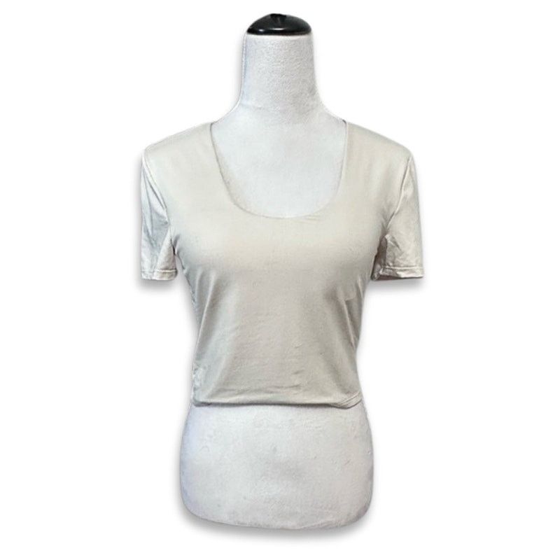 Other Zella Crop Top Scoop Neckline Built-In Padded Bra Beige W M Size M / US 6-8 / IT 42-44 - 2 Thumbnail