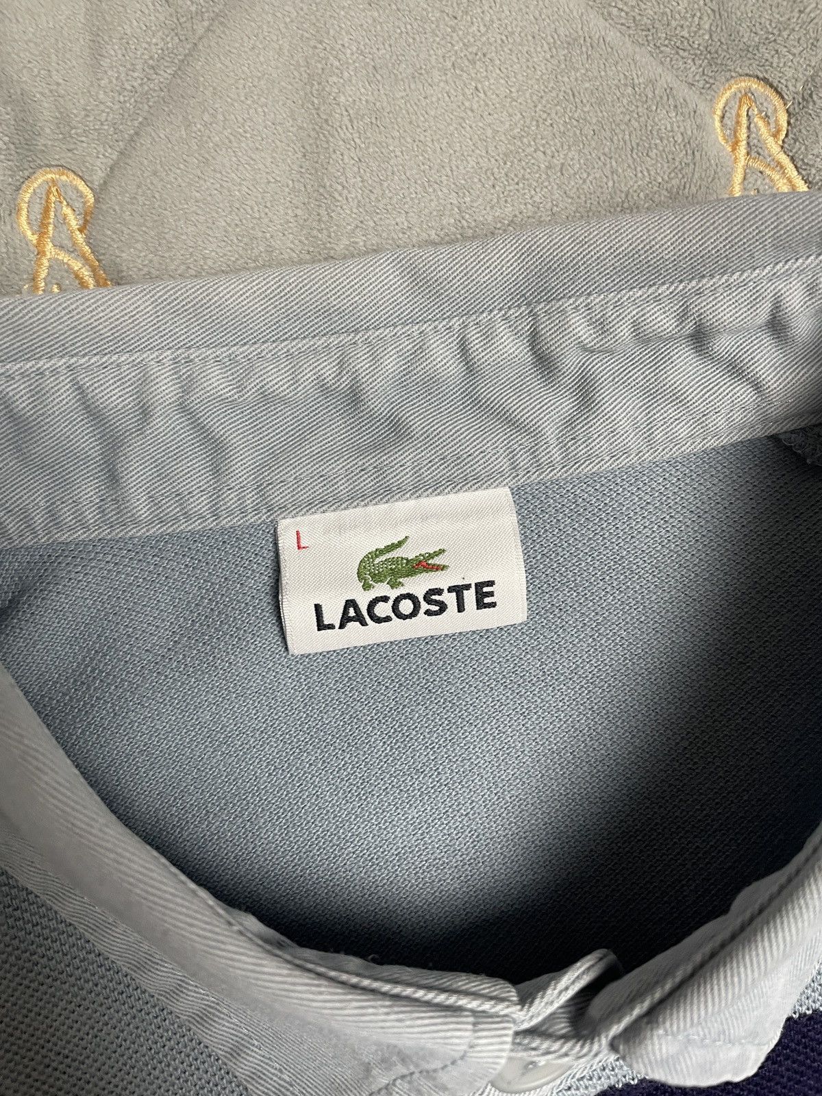 Lacoste × Vintage 🐊 Vintage Lacoste Pique Knit Long-Sleeve Shirt Size US L / EU 52-54 / 3 - 7 Thumbnail