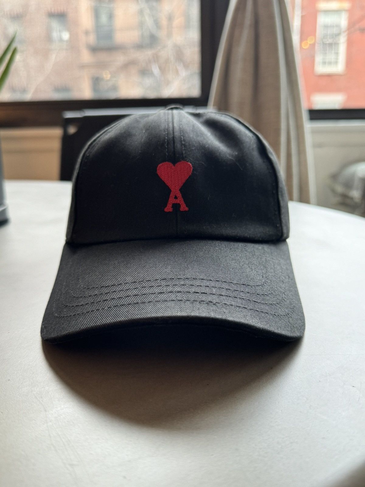 image of Black Red Heart Ami Hat, Men's