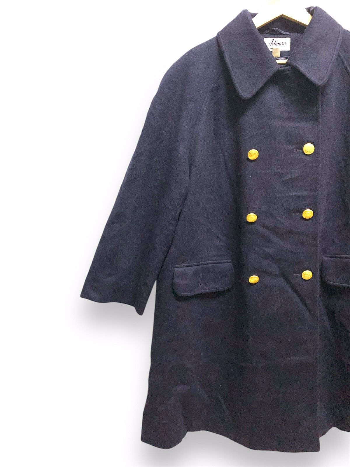 Vintage ADMYSA Double Breasted Pure Cashmere Long Coat Size US L / EU 52-54 / 3 - 3 Thumbnail