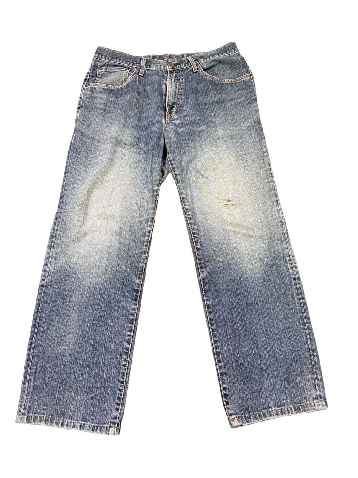 Japanese Brand Edwin 504 Distressed Straight Fit Japanese Brand Jeans Size US 36 / EU 52 - 1 Thumbnail