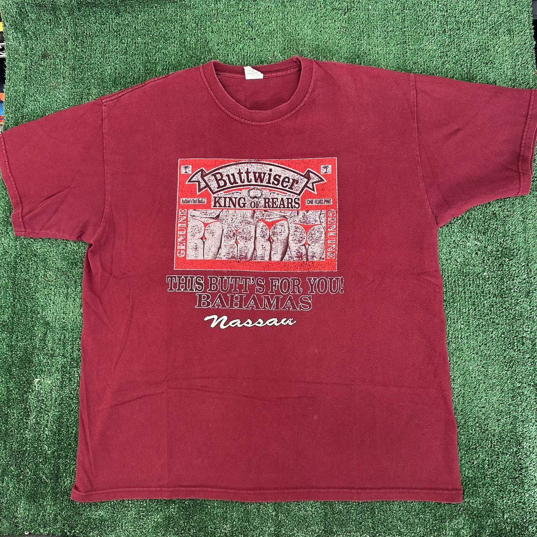 Vintage Vintage 90s Buttwiser King of Rears T-Shirt Budweiser Parody Size US L / EU 52-54 / 3 - 1 Thumbnail