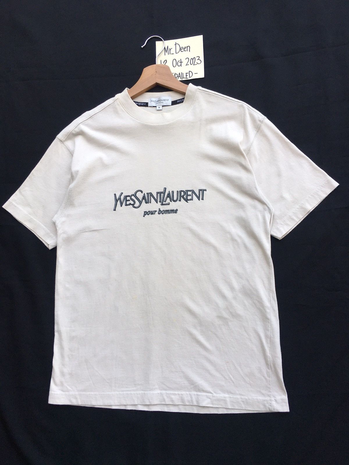 Yves Saint Laurent Rare Vintage Yves Saint Laurent YSL Big Logo Spellout Tee Size US M / EU 48-50 / 2 - 3 Thumbnail
