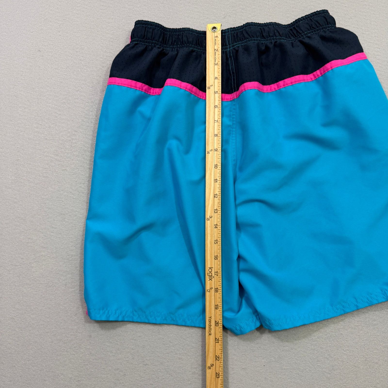 Nike Nike Swim Trunks Shorts Extra Large Blue Pink Mesh Lining Size US 35 - 10 Thumbnail