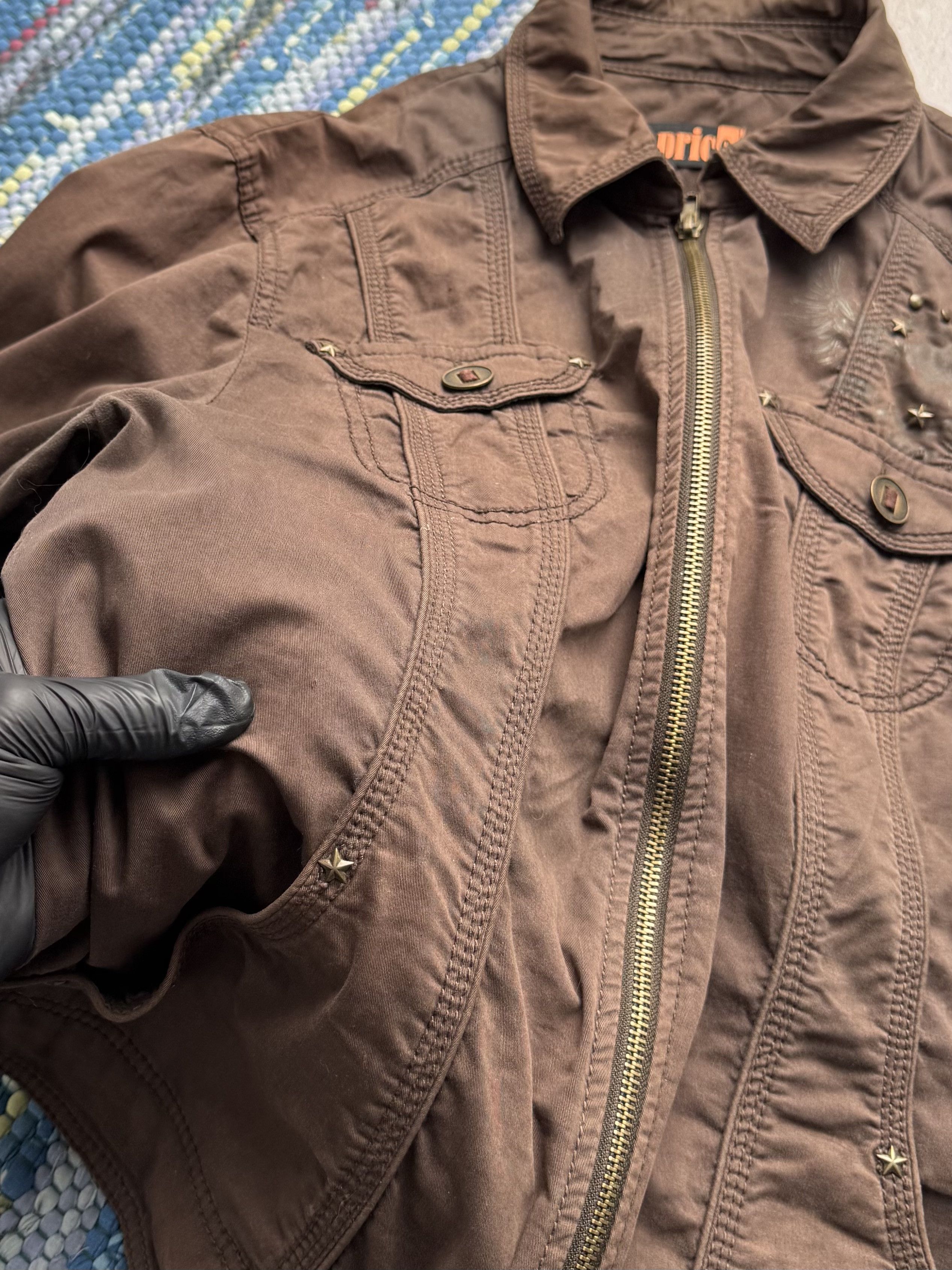 Vintage Vintage Brown Zip Jacket Utility Casual Lightweight Coat Size L / US 10 / IT 46 - 11 Thumbnail