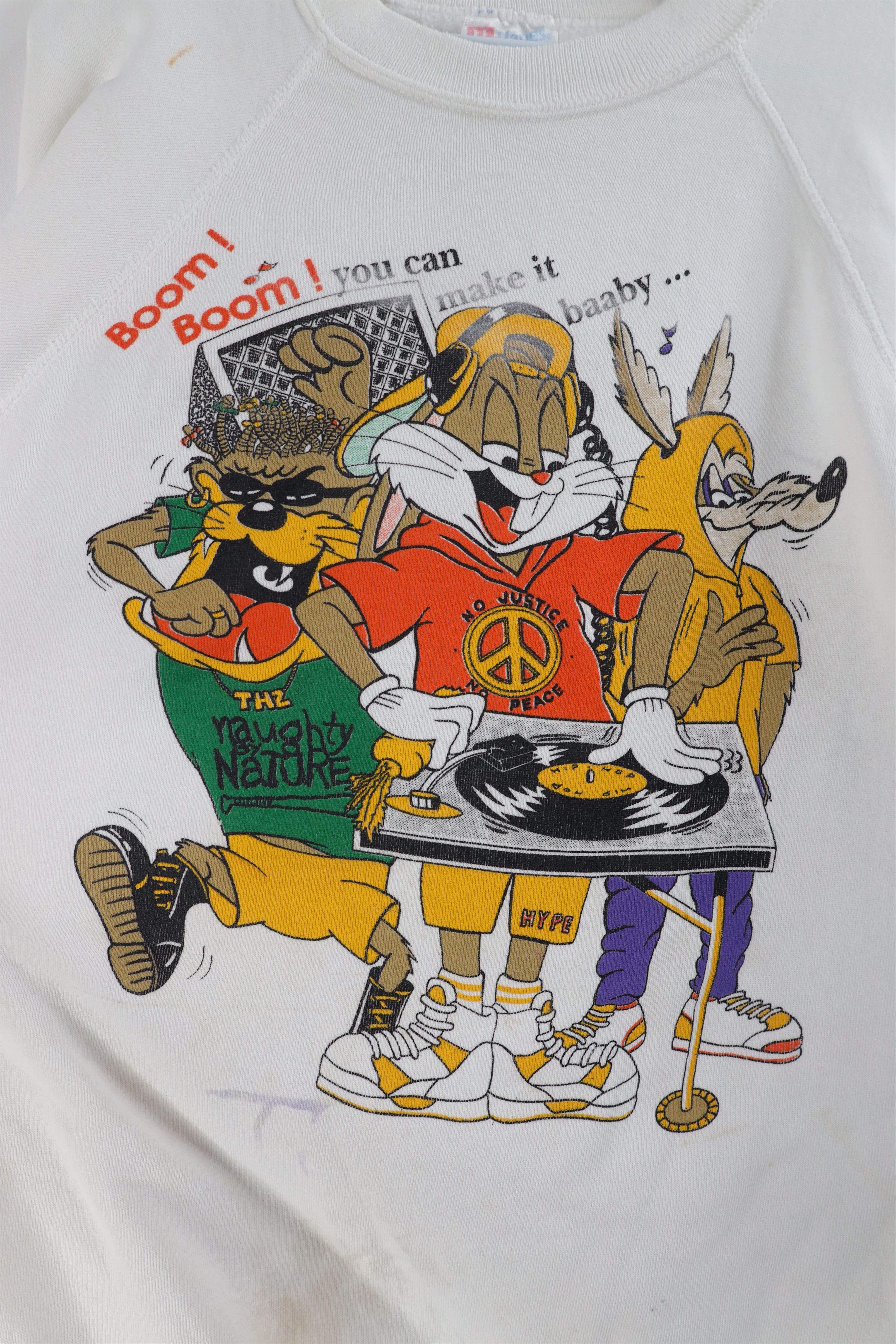 Vintage Vintage 90s Looney Tunes Hop Rap DJ Crewneck Sweatshirt USA Size US XL / EU 56 / 4 - 4 Thumbnail